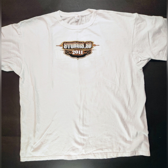 Sturgis Motorcycle Rally 2011 T-Shirt Men’s Size XL White Anvil Bikercore - Picture 1 of 7